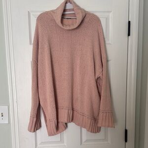 Aerie Blush Cowl Neck Sweater
